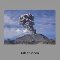 Ash eruption